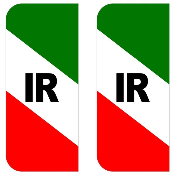 برچسب پلاک خودرو مستر راد طرح پرچم ایران مدل 1221بسته دوعددی