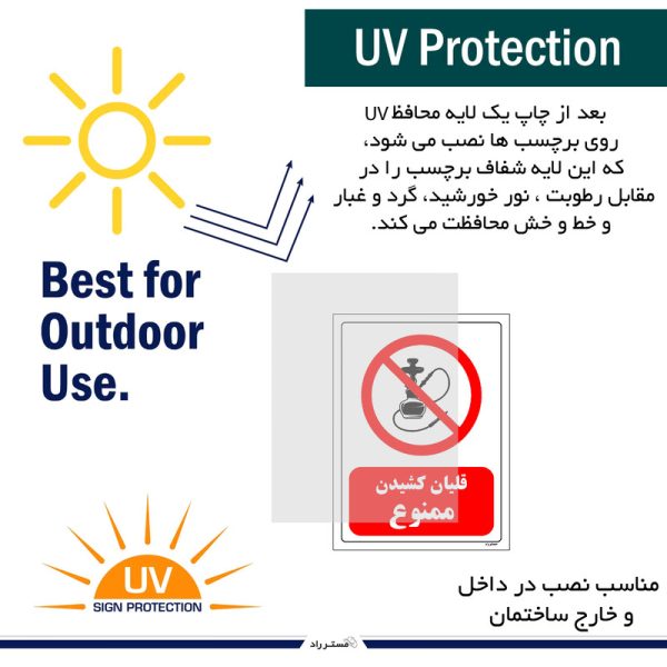 برچسب ایمنی مستر راد طرح قلیان کشیدن ممنوع مدل HSE-OSHA-0670