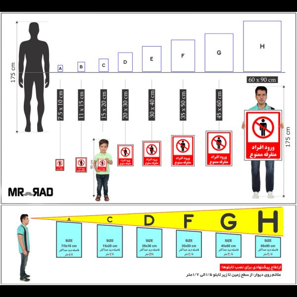 برچسب ایمنی مستر راد طرح ورود افراد متفرقه ممنوع مدل HSE-OSHA-0934