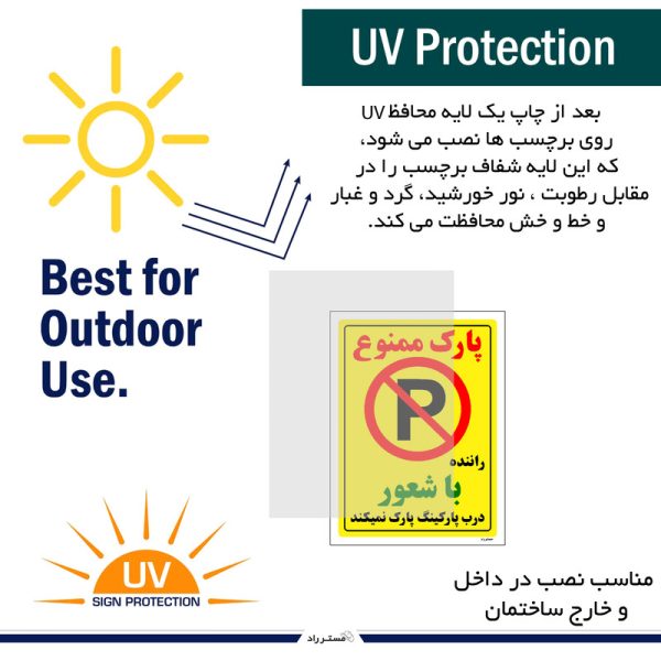 برچسب ایمنی مستر راد طرح پارک ممنوع راننده با شعور درب پارکینگ پارک نمیکند مدل HSE-OSHA-1346