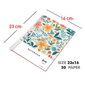 دفتر مشق 50 برگ مستر راد طرح بهارانه کد fiory 2725