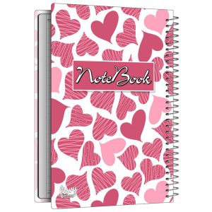 دفتر مشق 50 برگ مستر راد طرح قلب وکتور کد fiory 2597